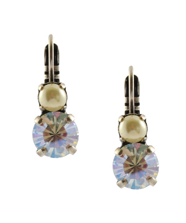 Mariana Champagne Caviar Crystal Earrings