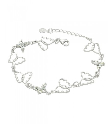 Sterling Silver Butterfly Chain Bracelet