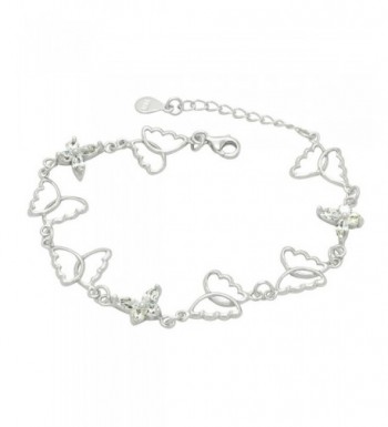 Sterling Silver Butterfly Chain Bracelet