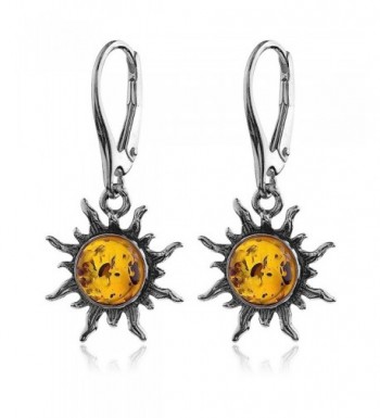 Sterling Silver Flaming Leverback Earrings