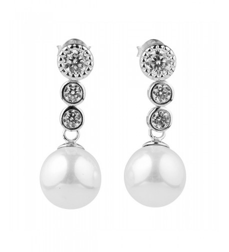 Sterling Zirconia Simulated Exquisite Earrings