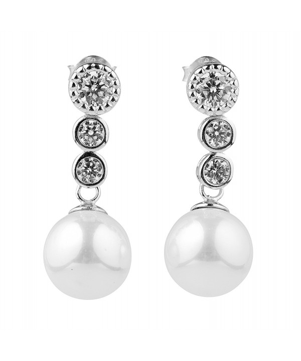 Sterling Zirconia Simulated Exquisite Earrings