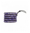 Womens Leather Simulated Sediment Bracelet