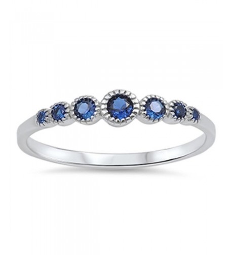 Womens Simulated Sapphire Sterling Silver