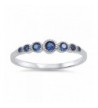 Womens Simulated Sapphire Sterling Silver