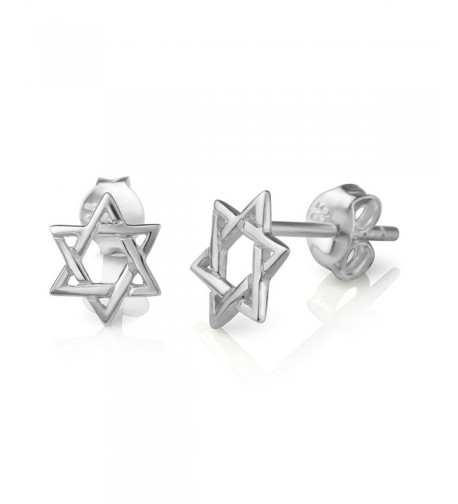 Sterling Silver Hexagram Geometric Earrings