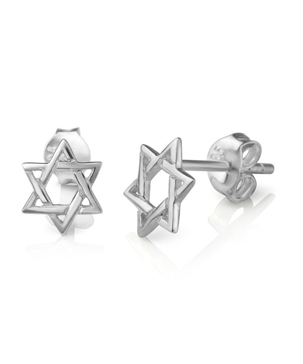 Sterling Silver Hexagram Geometric Earrings