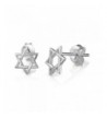 Sterling Silver Hexagram Geometric Earrings