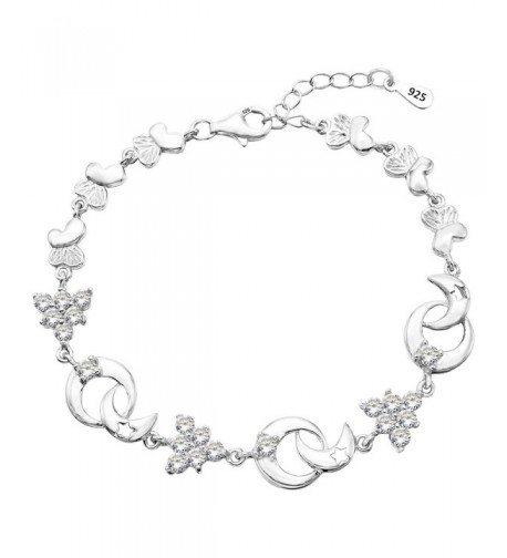 EleQueen Sterling Butterfly Bracelet Extender