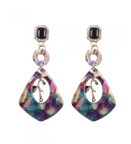 Geometric Acrylic Rinestone Earrings Bohemian