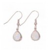 CiNily Created Rhodium Gemstone Earrings