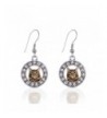 Circle Earrings French Crystal Rhinestones