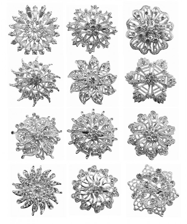 Wholesale Crystal Flower Bridal Brooches