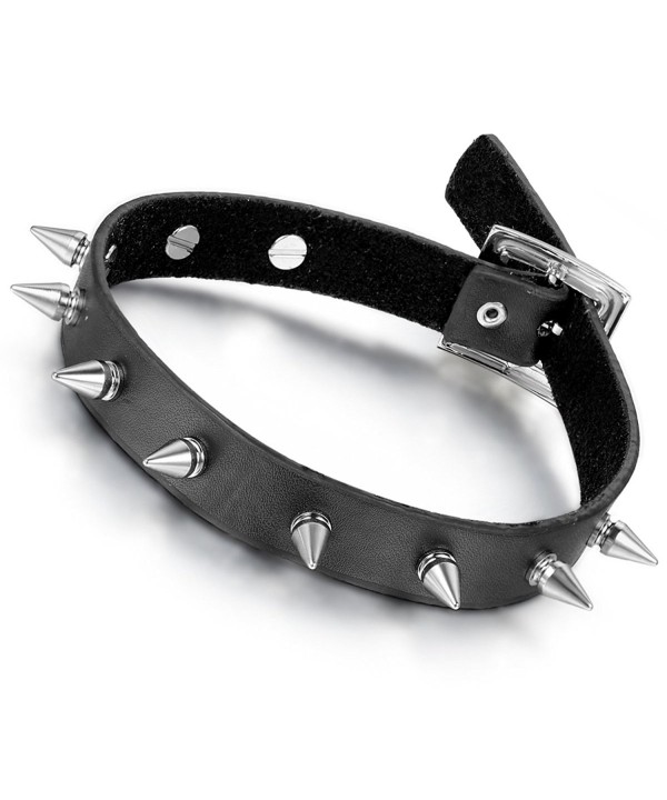 Flongo Womens Leather Necklace Neckband