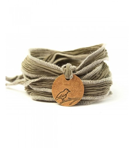 Sparrow Medallion Wrap Bracelet Ribbon