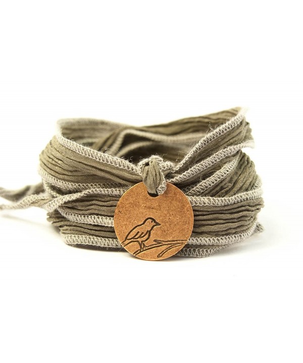 Sparrow Medallion Wrap Bracelet Ribbon