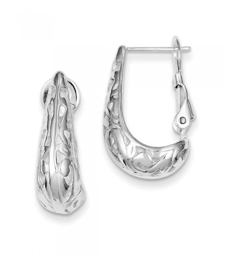 Sterling Silver Polished Filigree Earrings