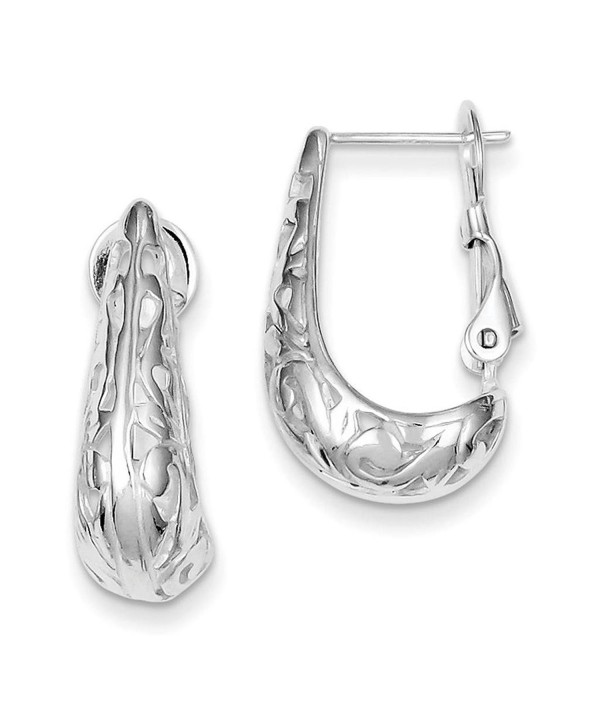 Sterling Silver Polished Filigree Earrings