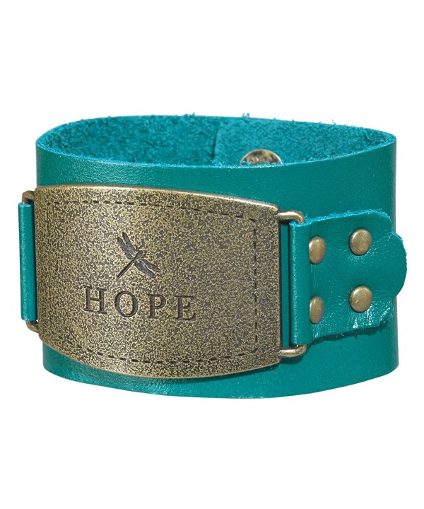 Ladies Leather Christian Wristband Buckle