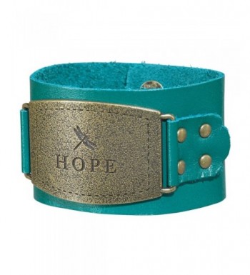 Ladies Leather Christian Wristband Buckle