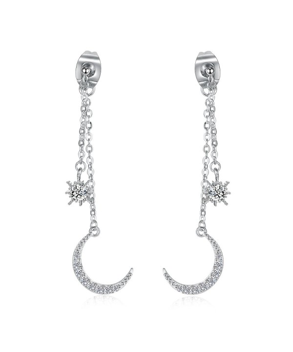 DOMILINA Platinum Crystal Jackets Earrings