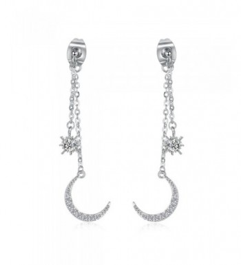 DOMILINA Platinum Crystal Jackets Earrings