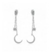 DOMILINA Platinum Crystal Jackets Earrings