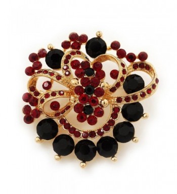 Burgundy Jet Black Diamante Corsage Plating