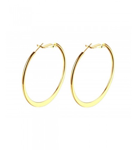 Polished Flattened Earrings Omega Backs