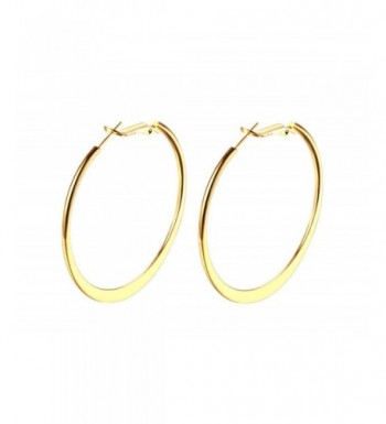 Polished Flattened Earrings Omega Backs