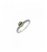 Antiqued Sterling Silver Stackable Peridot