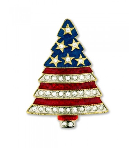 PinMarts Rhinestone Patriotic Christmas Holiday