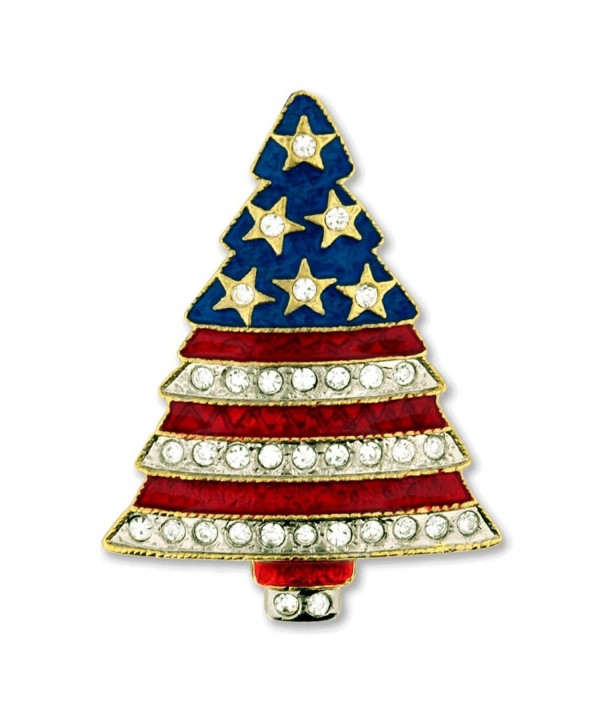 PinMarts Rhinestone Patriotic Christmas Holiday