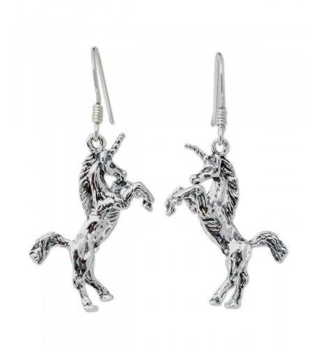 NOVICA Sterling Silver Earrings Unicorns