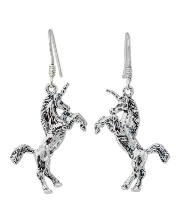 NOVICA Sterling Silver Earrings Unicorns