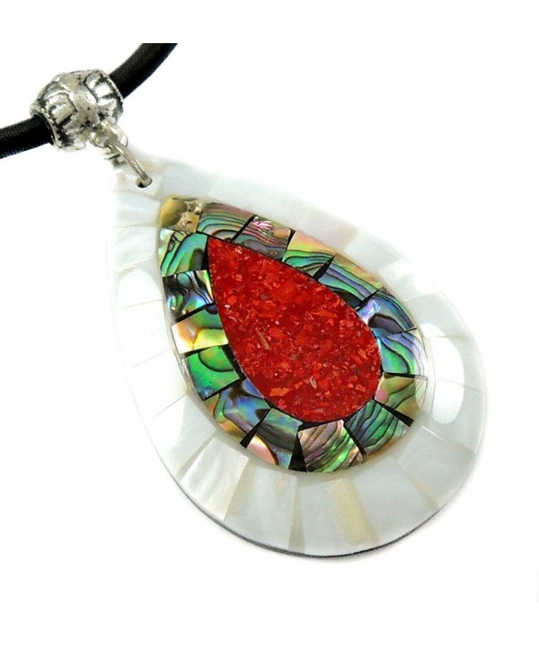 Handmade Mother Abalone necklace CA423