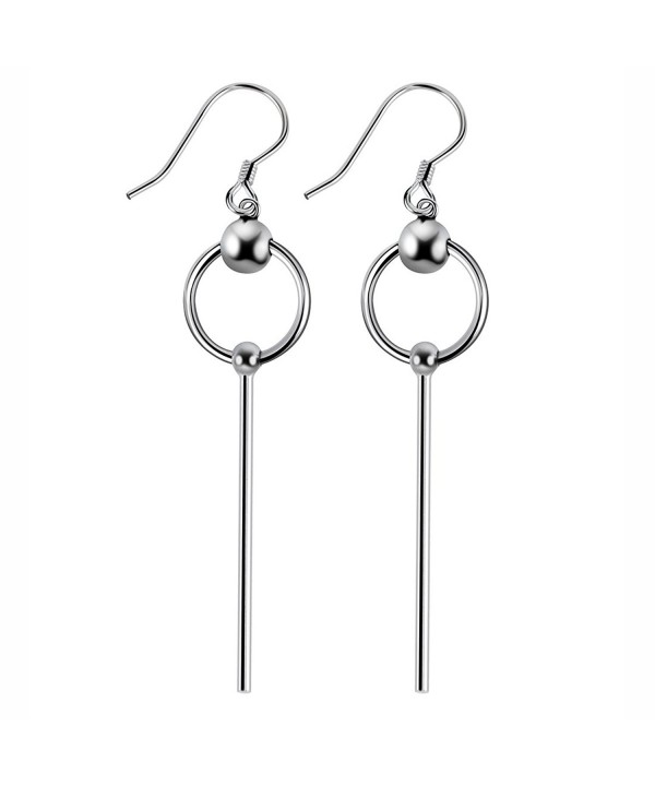 Sterling Silver Bead Dangle Earrings