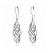 Earrings Sterling Polished Vintage Platinum