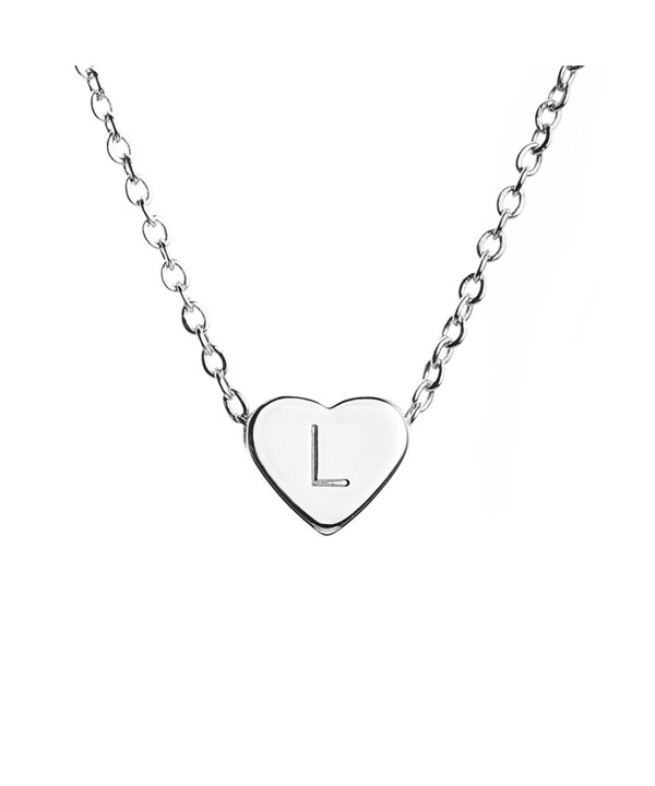 Heart Necklace Initial Bridesmaid Graduation