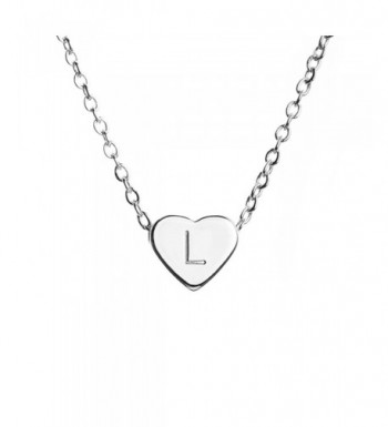 Heart Necklace Initial Bridesmaid Graduation