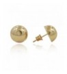 Button Earring Yellow Plated Sterling