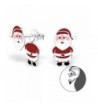 Sterling Silver Santa Claus Studs