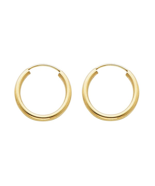 Yellow Gold Thickness Endless Earrings