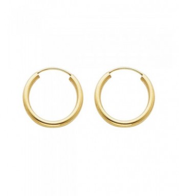Yellow Gold Thickness Endless Earrings