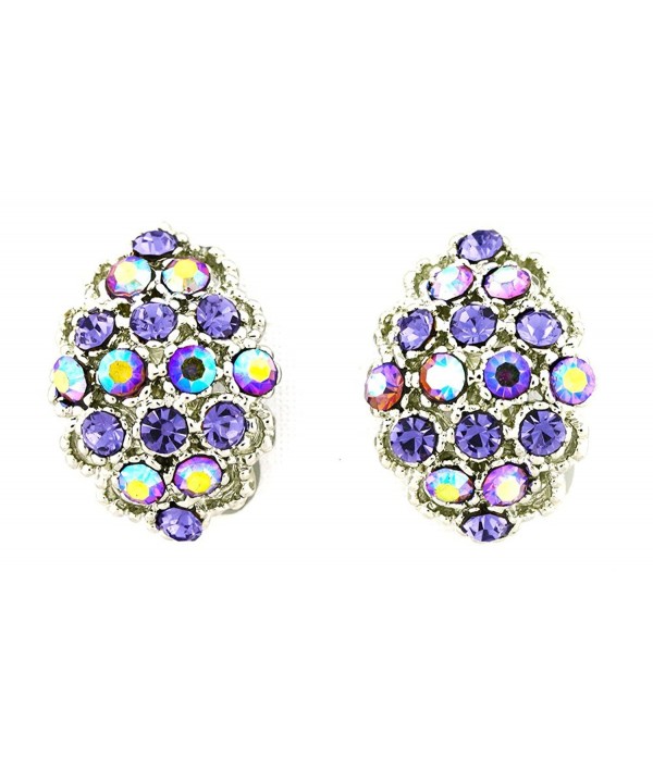 Aurora Borealis Simulated Rhinestone Earrings