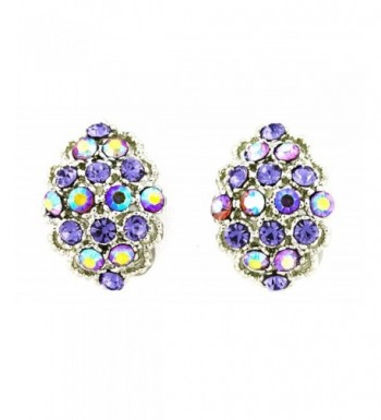 Aurora Borealis Simulated Rhinestone Earrings