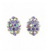 Aurora Borealis Simulated Rhinestone Earrings