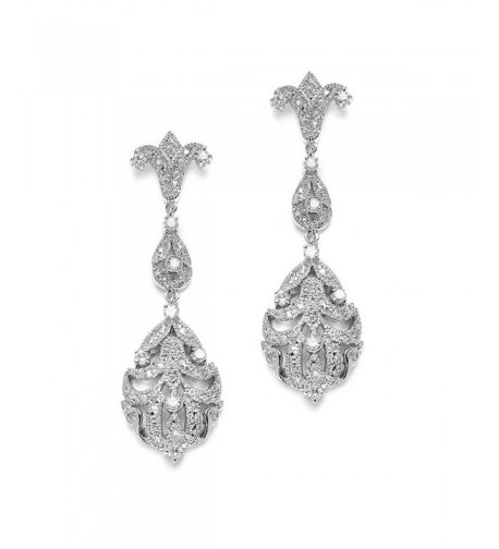 Mariell Dangle Vintage Wedding Earrings