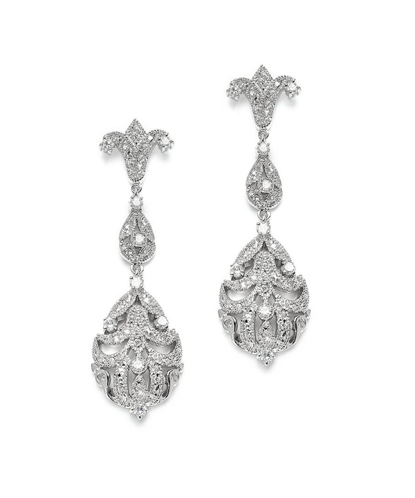 Mariell Dangle Vintage Wedding Earrings