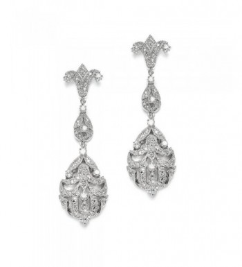 Mariell Dangle Vintage Wedding Earrings